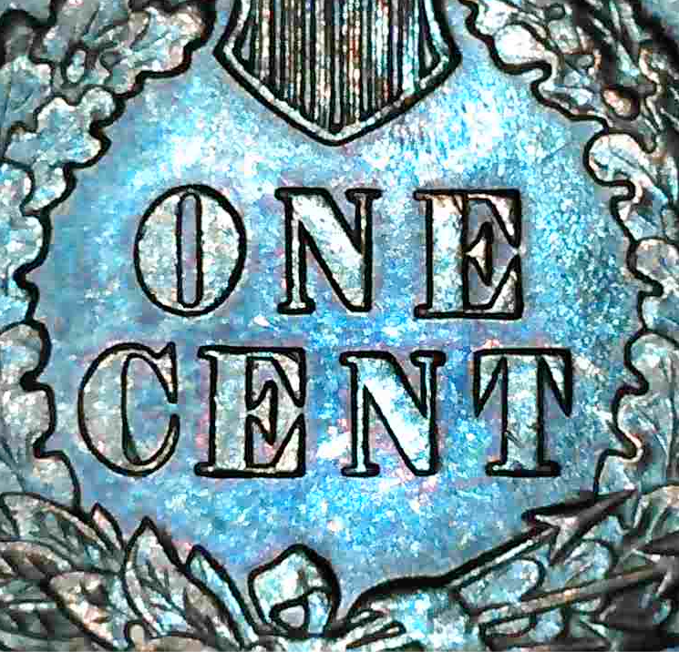 1895 Indian Head Cent Reverse Toned